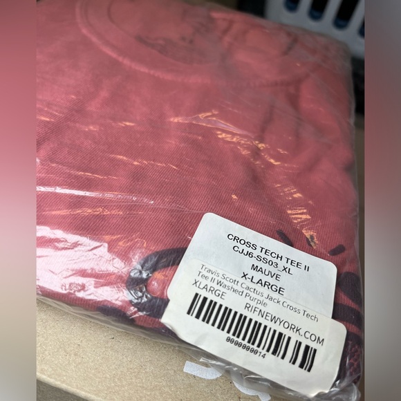 •NWT• Cactus Jack x Travis Scott Mauve (Washed Purple) Cross Tech tee • Men’s XL - Picture 6 of 7